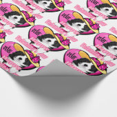 Border Collie Valentijnsdag Cadeaupapier (Hoek)