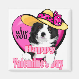 Border Collie Valentijnsdag Gifts Magneet