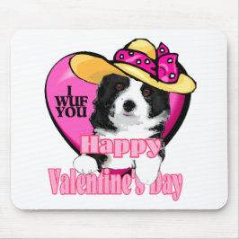 Border Collie Valentijnsdag Gifts Muismat