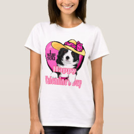 Border Collie Valentijnsdag Gifts T-shirt