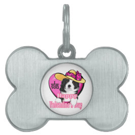 Border Collie Valentijnsdag Huisdieren Naamplaatje