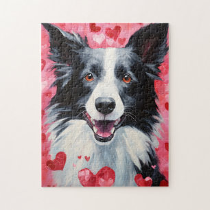 Border Collie Valentijnsdag Legpuzzel