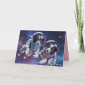 Border Collie Valentine Card Feestdagen Kaart (Achterkant)