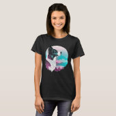 Border Collie Vaporwave Retrowave Aesthetic T-shirt (Voorkant volledig)