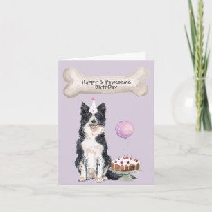 Border Collie Verjaardag Feestdagen Kaart