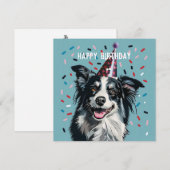 Border Collie Verjaardagskaart (Voorkant / Achterkant)
