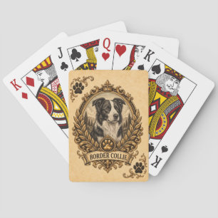 Border Collie, Vintage Heritage Dog Pokerkaarten