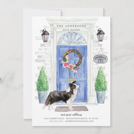 Border Collie voordeur bewegende aankondiging (Voorkant)