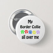 Border Collie wandelingen ontwerp Ronde Button 5,7 Cm (Voorkant /achterkant)