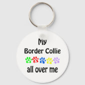 Border Collie wandelingen ontwerp Sleutelhanger (Voorkant)