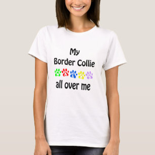 Border Collie wandelingen ontwerp T-shirt