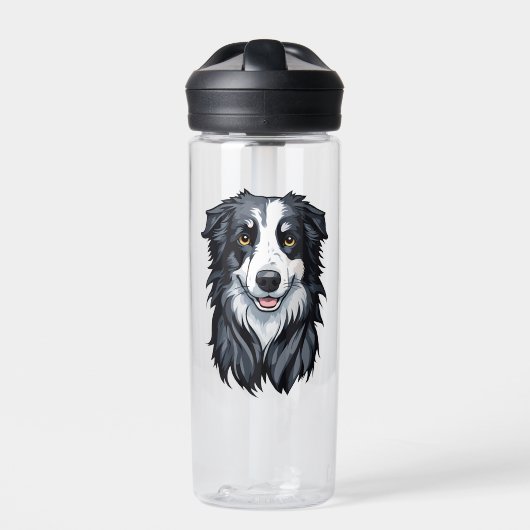 Border Collie Waterfles (Voorkant)