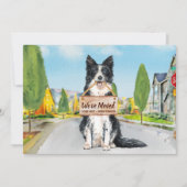 Border Collie We hebben Cute Dog Moving Aankondiging (Voorkant)