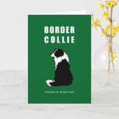 Border Collie Wenskaart Kaart (Gele Bloem)