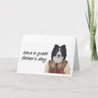 Border Collie Wenskaart~Vaderdag Kaart