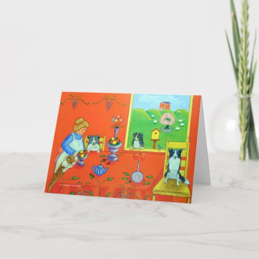 Border Collie Wenskaarten Kaart (Voorkant)