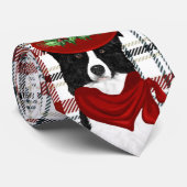 Border Collie Western Pset Holiday Kerstmis Stropdas (Opgerold)