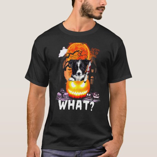 Border Collie What Border Collie With Knife Kille T-shirt (Voorkant)