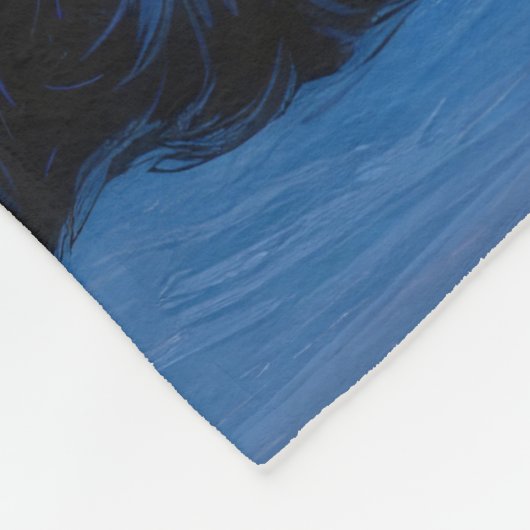 Border Collie With Christmas Lights Holiday Fleece Deken (Hoek)