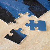 Border Collie With Christmas Lights Holiday Legpuzzel (Zijkant)