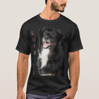 Border Collie Women Mannen Kinder Love Dog Mam Dad T-shirt