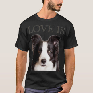 Border Collie Women Mannen Kinder Love Dog Mam Pap T-shirt