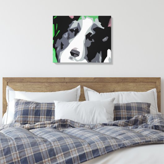 Border Collie Wrapped Canvas Prints (Insitu (Slaapkamer))