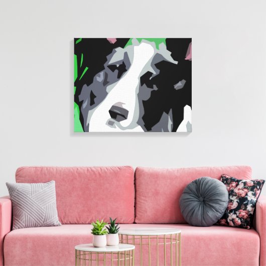 Border Collie Wrapped Canvas Prints (Insitu (Woonkamer))