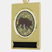Border Collie Wreath Verguld Banner Ornament (Links)