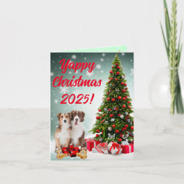 Border Collie Yappy Xmas Dog Xmas Kaart