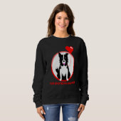 Border Collie zag net mijn Valentijn Trui (Voorkant volledig)