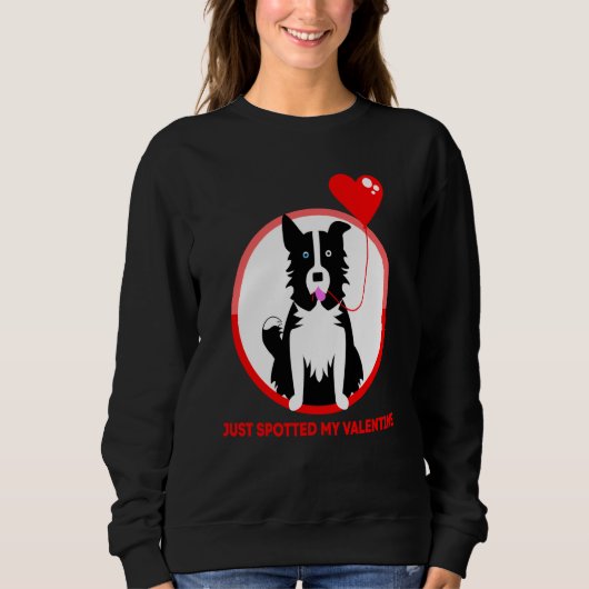 Border Collie zag net mijn Valentijn Trui (Voorkant)