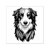 Border Collie Zelfinktende Stempel (Design)