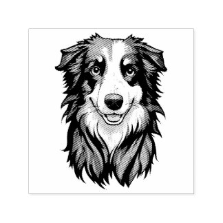 Border Collie Zelfinktende Stempel