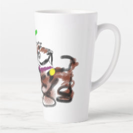 Border Collie zonnebloemen Latte Mok