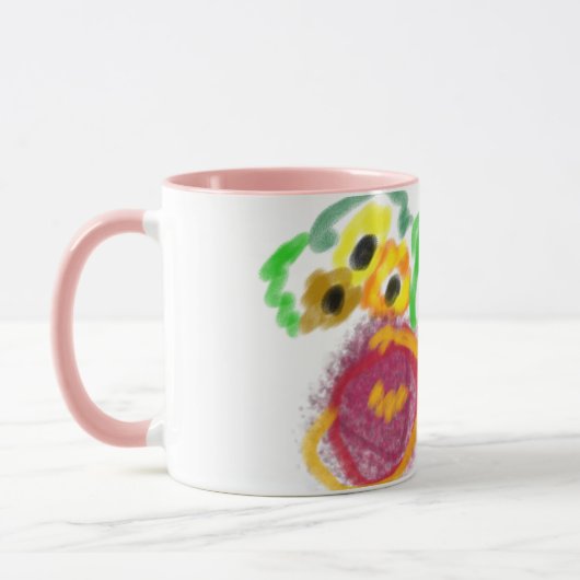 Border Collie zonnebloemen  Mok (Links)