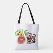 Border Collie zonnebloemen Tote Bag (Achterkant)