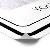 Border Collie Zwart-Witte Huisdierhond Poster (Hoek)