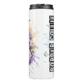 Border Collie's Bursting Floral Joy Thermosbeker (Achterkant)