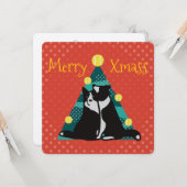 Border collies get a tree with balls kaart (Voorkant / Achterkant in situ)