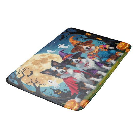 Border Collies Honden Pompoen Halloween Grappig Badmat (Gekanteld)