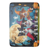 Border Collies Honden Pompoen Halloween Grappig Badmat (Voorkant Verticaal)