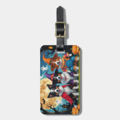 Border Collies Honden Pompoen Halloween Grappig Bagagelabel (Voorkant verticaal)