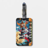 Border Collies Honden Pompoen Halloween Grappig Bagagelabel (Achterkant verticaal)