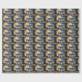 Border Collies Honden Pompoen Halloween Grappig Cadeaupapier (Vlak)