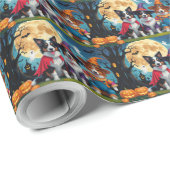 Border Collies Honden Pompoen Halloween Grappig Cadeaupapier (Rol Hoek)