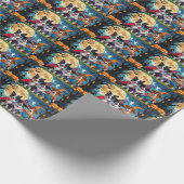 Border Collies Honden Pompoen Halloween Grappig Cadeaupapier (Hoek)