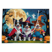 Border Collies Honden Pompoen Halloween Grappig Groot Cadeauzakje (Voorkant)