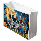 Border Collies Honden Pompoen Halloween Grappig Groot Cadeauzakje (Voorkant Gekanteld)