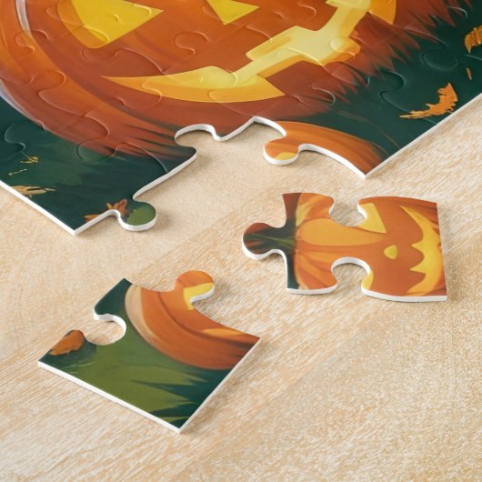 Border Collies Honden Pompoen Halloween Grappig Legpuzzel (Zijkant)